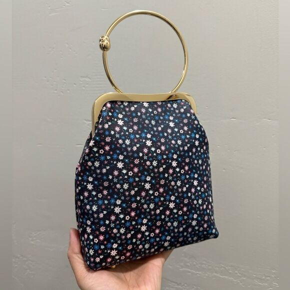 Handmade Oriental Style Genuine Leather Top Handle Kisslock Bag & Mini Purse Set - Picture 11 of 16